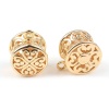 Immagine di Rame Charms Tondo 18K Oro riempito Fiore 16mm x 13mm, 2 Pz