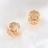 Immagine di Rame Charms Tondo 18K Oro riempito Fiore 16mm x 13mm, 2 Pz