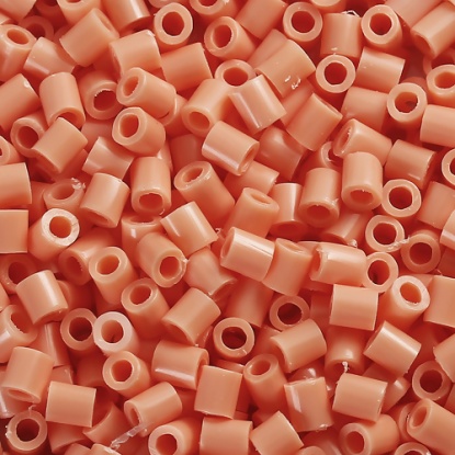 Bild von EVA Bügelperlen midi-Perlen für DIY Kind Joy Kreativ Orangerosa 5mm x 5mm , 1000 Stücke