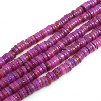 Image de Perles en Coquille Rond Violet à Strass Coloré 8mm Dia, Taille de Trou: 1mm, 39cm - 38.5cm long, 1 Enfilade （Env. 170 Pcs/Enfilade)