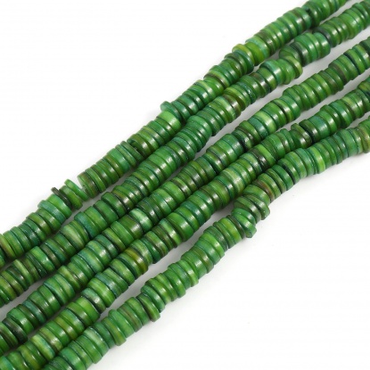 Image de Perles en Coquille Rond Vert Foncé à Strass Coloré 8mm Dia, Taille de Trou: 1mm, 39cm - 38.5cm long, 1 Enfilade （Env. 170 Pcs/Enfilade)