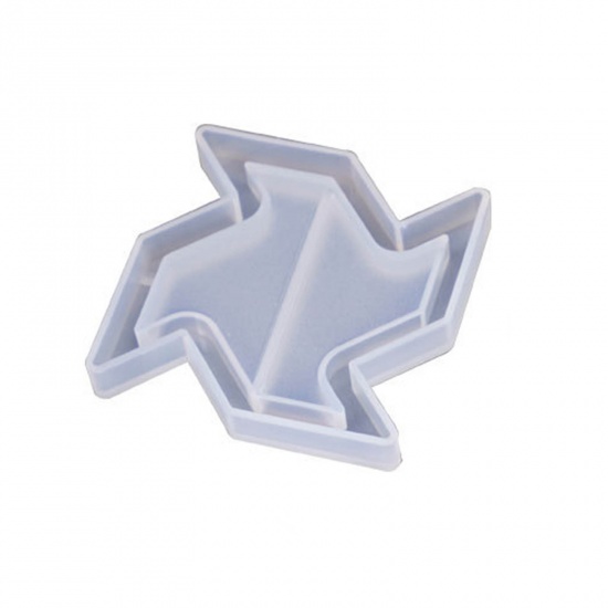 Picture of Silicone Resin Mold For Jewelry Making Pendant Ornaments Windmill White 7.5cm x 5.5cm, 1 Piece