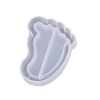 Picture of Silicone Resin Mold For Jewelry Making Pendant Ornaments Feet White 6.1cm x 4.3cm, 1 Piece