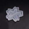 Picture of Silicone Resin Mold For Jewelry Making Pendant Ornaments Snowflake White 5.8cm, 1 Piece