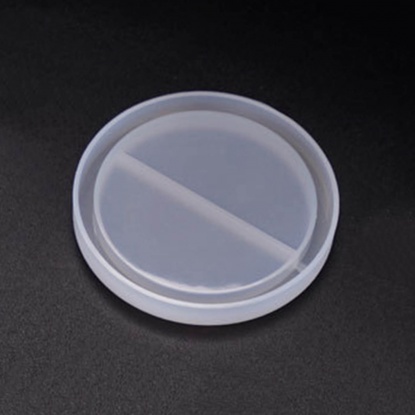 シリコン型シリコーンモールド ペンダントオーナメント 円形 白 6.8cm 直径、 1 個 の画像
