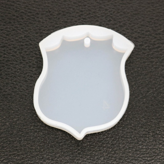 Picture of Silicone Resin Mold For Jewelry Making Pendant White 5.6cm x 4.5cm, 1 Piece