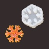 Picture of Silicone Resin Mold For Jewelry Making Pendant Christmas Snowflake White 3.5cm x 1cm, 1 Piece