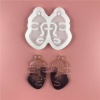 Picture of Silicone Resin Mold For Jewelry Making Earring Pendant Face White 7cm x 6.1cm, 1 Piece