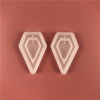 Picture of Silicone Resin Mold For Jewelry Making Earring Pendant Diamond Shape White 4.2cm x 2.7cm, 1 Set ( 2 PCs/Set)