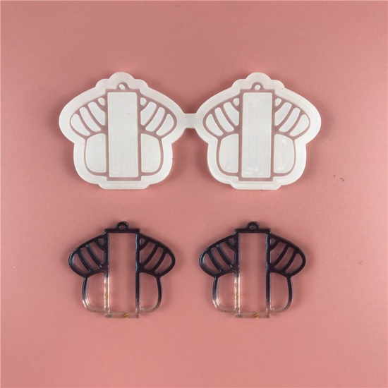 Picture of Silicone Resin Mold For Jewelry Making Earring Pendant House White 9.3cm x 4.2cm, 1 Piece