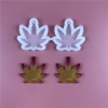Picture of Silicone Resin Mold For Jewelry Making Earring Pendant Maple Leaf White 8.6cm x 4.1cm, 1 Piece