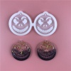 Picture of Silicone Resin Mold For Jewelry Making Earring Pendant Ghost Face White 4.2cm x 3.9cm, 1 Piece