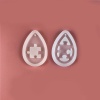Picture of Silicone Resin Mold For Jewelry Making Earring Pendant Drop Jigsaw White 4.2cm x 2.9cm, 1 Set ( 2 PCs/Set)