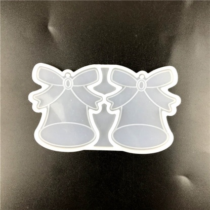 Bild von Silikon Gießform Für Schmuckherstellung Ohrring Anhänger Weihnachten Jingling Schelle Weiß 8.9cm x 5.2cm, 1 Stück