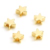 Picture of Copper Galaxy Beads 18K Real Gold Plated Star About 6mm x 6mm, Hole: Approx 1.6mm, 10 PCs