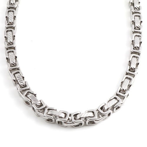 Bild von 201 Edelstahl Schmuckkette Kette Halskette Silberfarbe 55.5cm - 54.5cm lang, 1 Strang