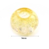 Image de Perles en Verre Rond Couleur au Hasard Motifs Fissurés Env. 14mm Dia, Trou: 5.8mm, 10 Pcs
