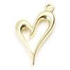 Picture of Zinc Based Alloy Valentine's Day Charms Heart Gold Plated 24mm x 15mm, 10 PCs