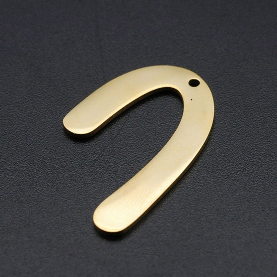 Immagine di Acciaio Inossidabile Ciondoli Geometrica Oro Placcato 31mm x 19mm, 1 Pz