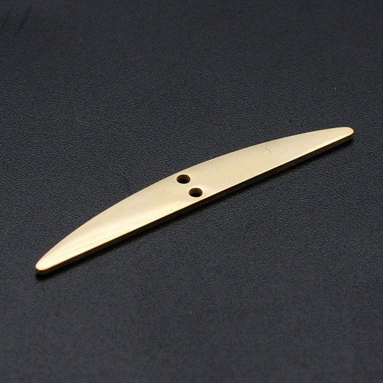 Immagine di Acciaio Inossidabile Ciondoli Geometrica Oro Placcato 43mm x 5mm, 1 Pz