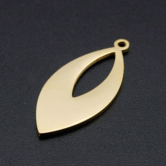 Immagine di Acciaio Inossidabile Ciondoli Olive Oro Placcato 30mm x 13mm, 1 Pz