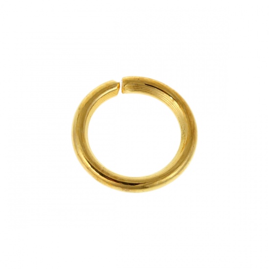 Bild von (18 gauge) Eisenlegierung Offen Bindering Rund Vergoldet 5mm D., 11110 Stück/1000 Gramm