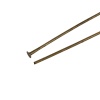 Bild von Eisenlegierung Kettelstifte mit Flachkopf Bronzefarbe 0.8mm (20 Gauge), 6cm lang, 200 Stücke