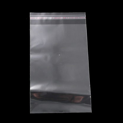 Picture of Plastic Self-Seal Bags Transparent (Usable Space: 16.7cmx10.5cm) 19.2cm(7 4/8") x 10.5cm(4 1/8"), 300 PCs