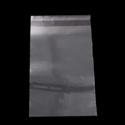 Picture of Plastic Self-Seal Bags Transparent (Usable Space: 21cmx15.3cm) 24cm(9 4/8") x 15.3cm(6"), 100 PCs