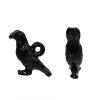 Picture of Zinc Based Alloy Halloween 3D Charms Crow Bird Black Enamel 16mm( 5/8") x 10mm( 3/8"), 10 PCs