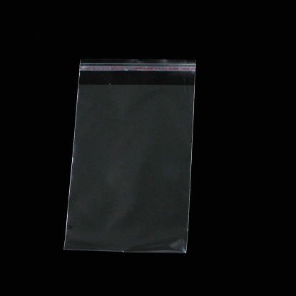 Picture of Plastic Self-Seal Bags Rectangle Clear (Usable Space: 18.5cm x 13cm) 21.5cm(8 4/8") x 13cm(5 1/8"), 100 PCs