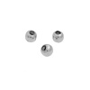 Bild von 304 Edelstahl Zwischenperlen Spacer Perlen Rund Silberfarbe ca. 4mm D., Loch:ca. 1.3mm, 100 Stücke