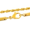 Bild von 304 Edelstahl Halskette Vergoldet Zopfkette Kette 55cm lang, Kettengröße: 4mm, 1 Streif