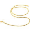Bild von 304 Edelstahl Halskette Vergoldet Zopfkette Kette 55cm lang, Kettengröße: 4mm, 1 Streif