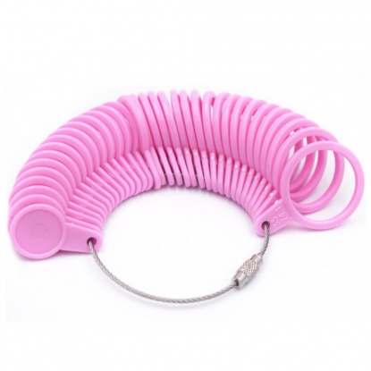 Picture of Plastic Ring Measuring Tool Pink 50mm Dia, HK Size 1 - 33, 1 Piece