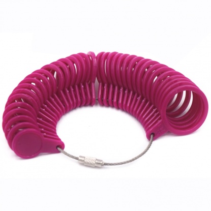 Picture of Plastic Ring Measuring Tool Fuchsia 50mm Dia, HK Size 1 - 33, 1 Piece