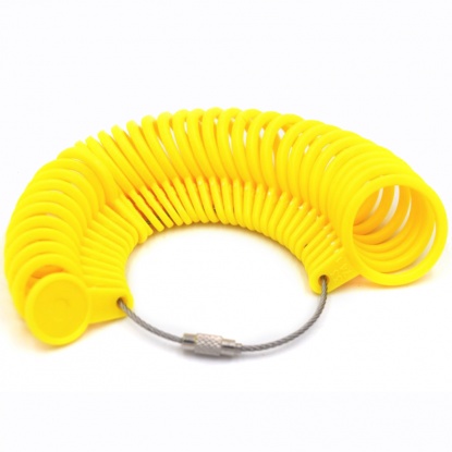 Picture of Plastic Ring Measuring Tool Yellow 50mm Dia, HK Size 1 - 33, 1 Piece