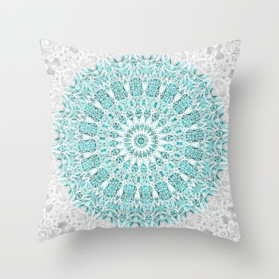 Bild von Mintgrün - 3 # Pfirsichhaut Stoff Quadratischer Kissenbezug Heimtextil 45x45cm, 1 Stück