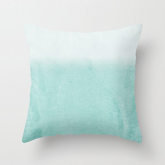 Bild von Mintgrün - 12 # Pfirsichhaut Stoff Quadratischer Kissenbezug Heimtextil 45x45cm, 1 Stück
