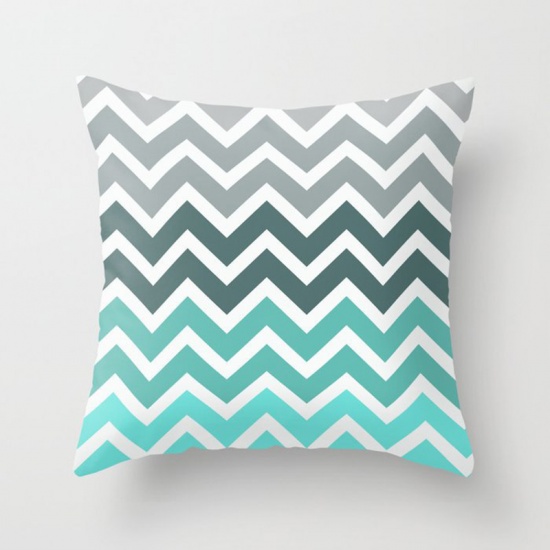 Bild von Mintgrün - 37 # Pfirsichhaut Stoff Quadratischer Kissenbezug Heimtextil 45x45cm, 1 Stück