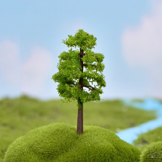 Bild von Grün - Baum Kunststoff Mikro Landschaft Miniatur Dekoration 7cm lang, 1 Stück