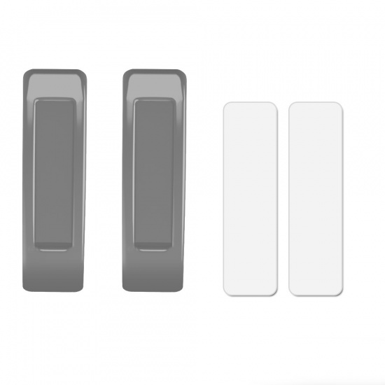 Imagen de Gray - Plastic Self-adhesive Handles Pulls Knobs For Drawer Cabinet Furniture Hardware 11x3cm, 2 PCs