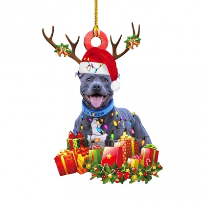 多色-1＃かわいい犬の木のクリスマスツリーオーナメント  飾り長さ10cm、1 着 の画像