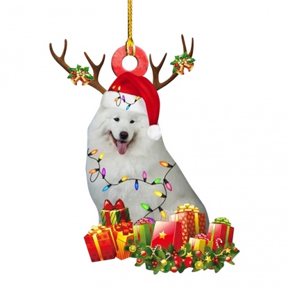 多色-3＃かわいい犬の木のクリスマスツリーオーナメント  飾り長さ10cm、1 着 の画像