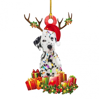 多色-5＃かわいい犬の木のクリスマスツリーオーナメント  飾り長さ10cm、1 着 の画像