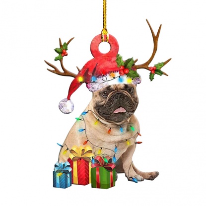 多色-6＃かわいい犬の木のクリスマスツリーオーナメント  飾り長さ10cm、1 着 の画像