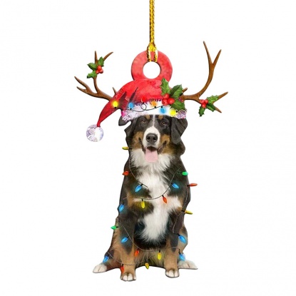 多色-7＃かわいい犬の木のクリスマスツリーオーナメント  飾り長さ10cm、1 着 の画像