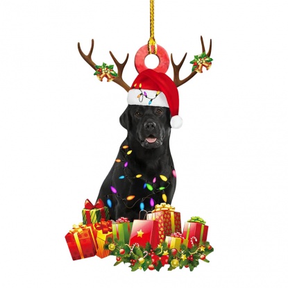 多色-8＃かわいい犬の木のクリスマスツリーオーナメント  飾り長さ10cm、1 着 の画像