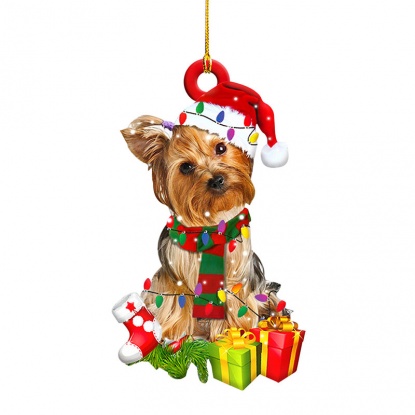 多色-13＃かわいい犬の木のクリスマスツリーオーナメント  飾り長さ10cm、1 着 の画像