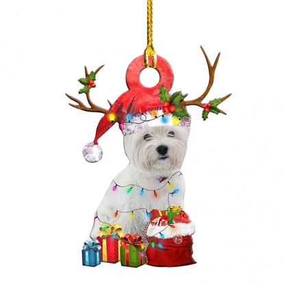 多色-16＃かわいい犬の木のクリスマスツリーオーナメント  飾り長さ10cm、1 着 の画像
